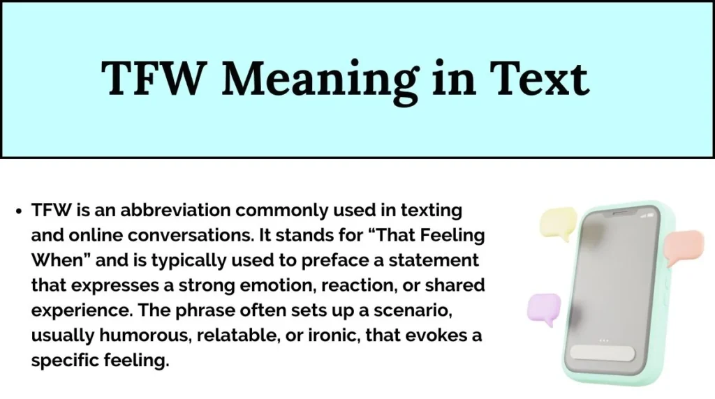 TFW Meaning in Text