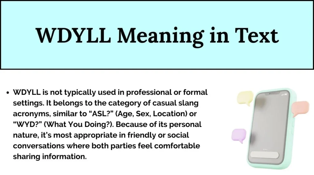 WDYLL Meaning in Text