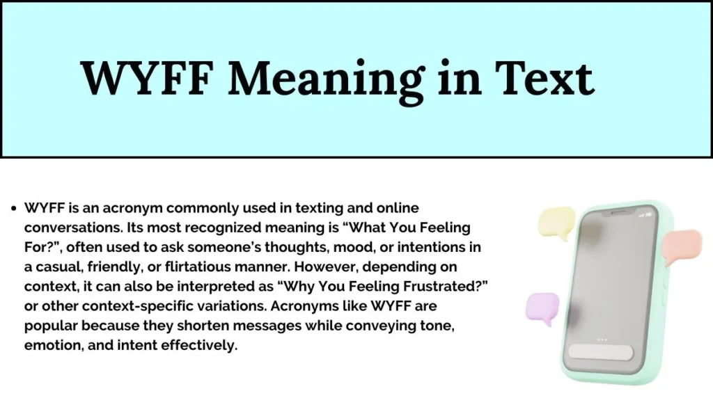 WYFF Meaning in Text