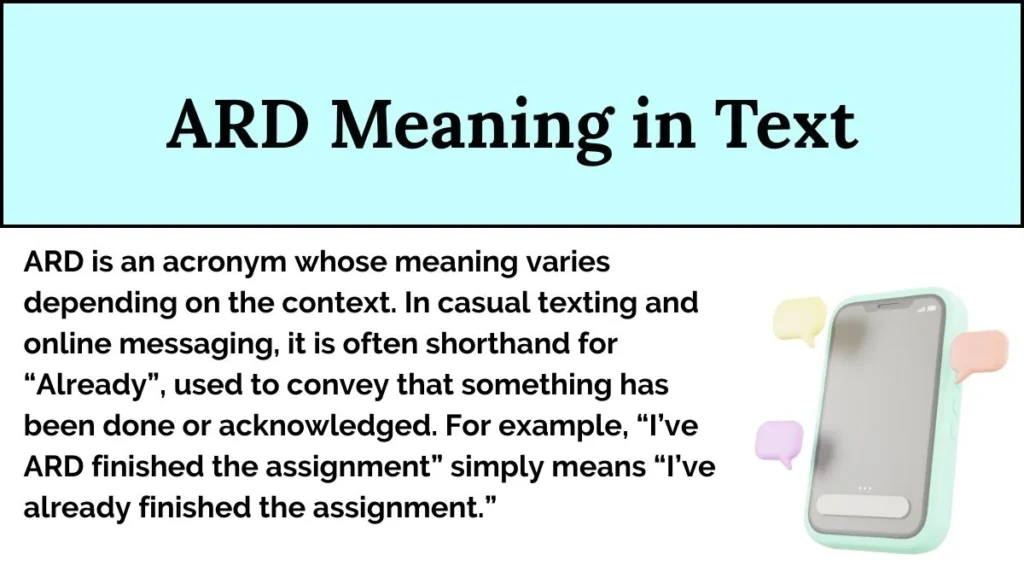 ARD Meaning in Text