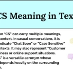 CS Meaning in Text