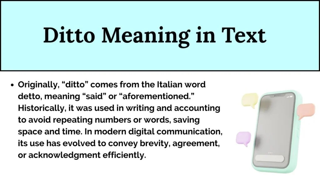 Ditto Meaning in Text