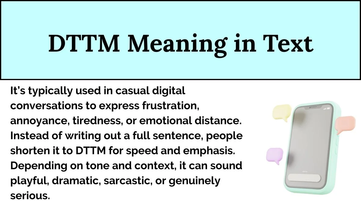DTTM Meaning in Text
