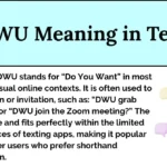 DWU Meaning in Text