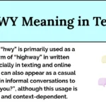 HWY Meaning in Text