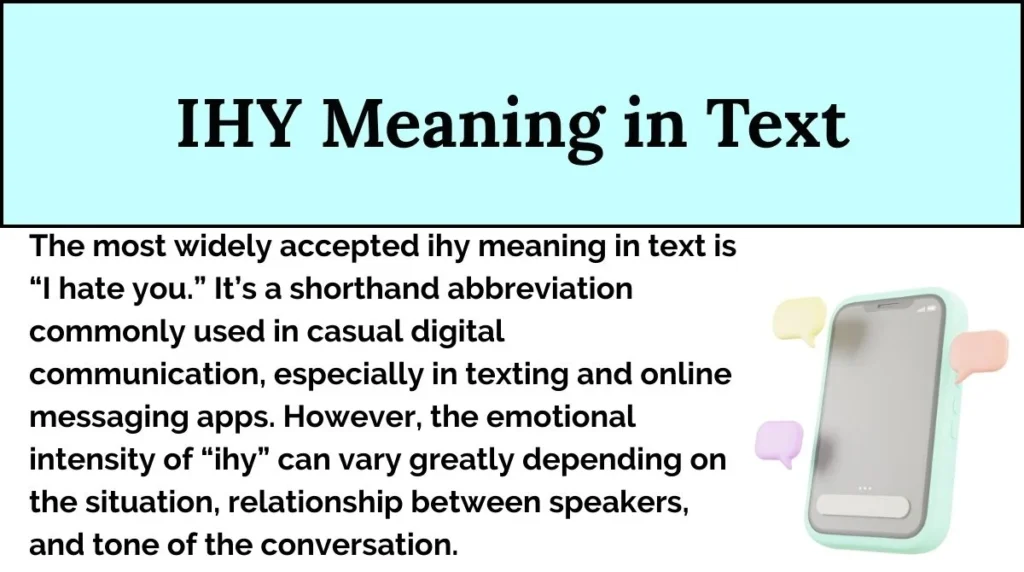 IHY Meaning in Text