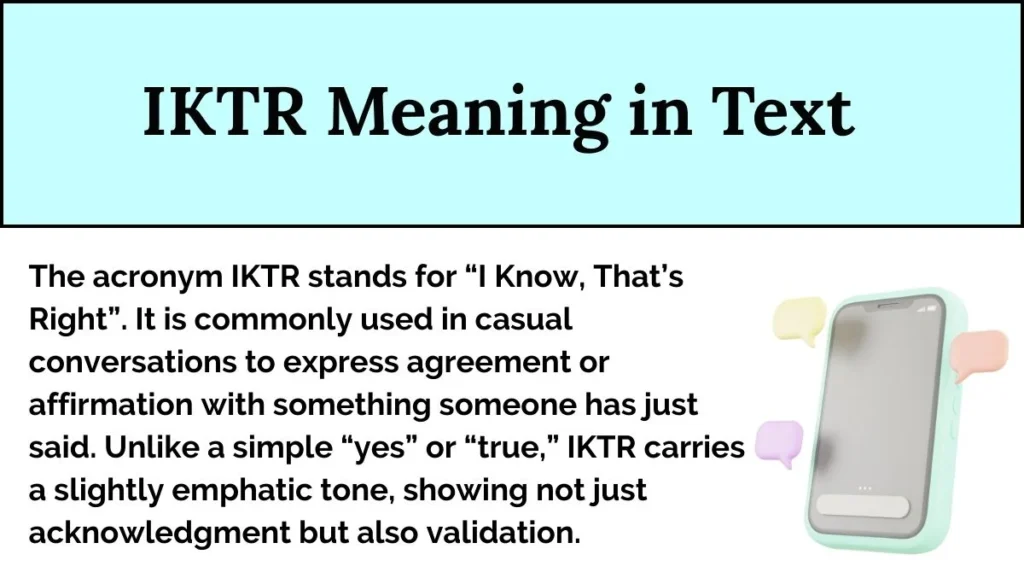 IKTR Meaning in Text
