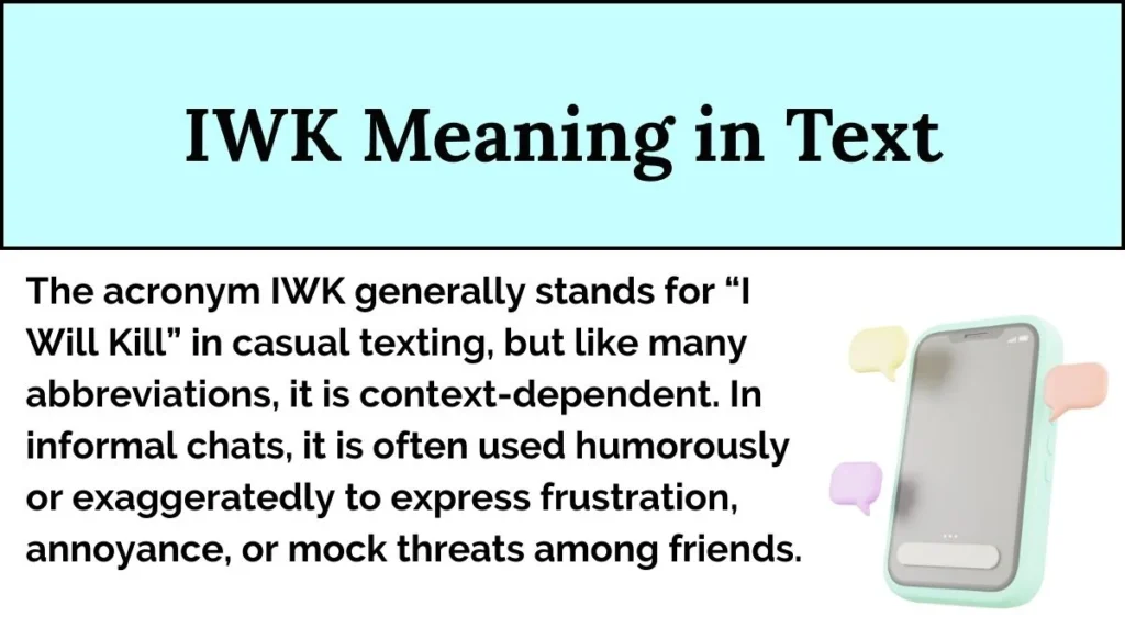 IWK Meaning in Text