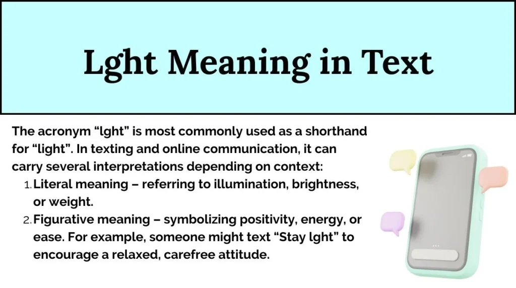 Lght Meaning in Text