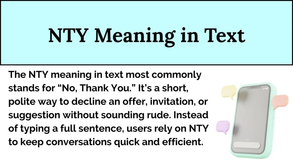 NTY Meaning in Text