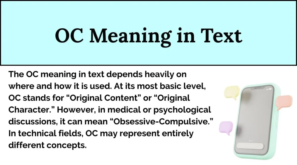 OC Meaning in Text