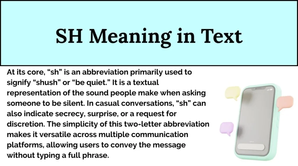 SH Meaning in Text