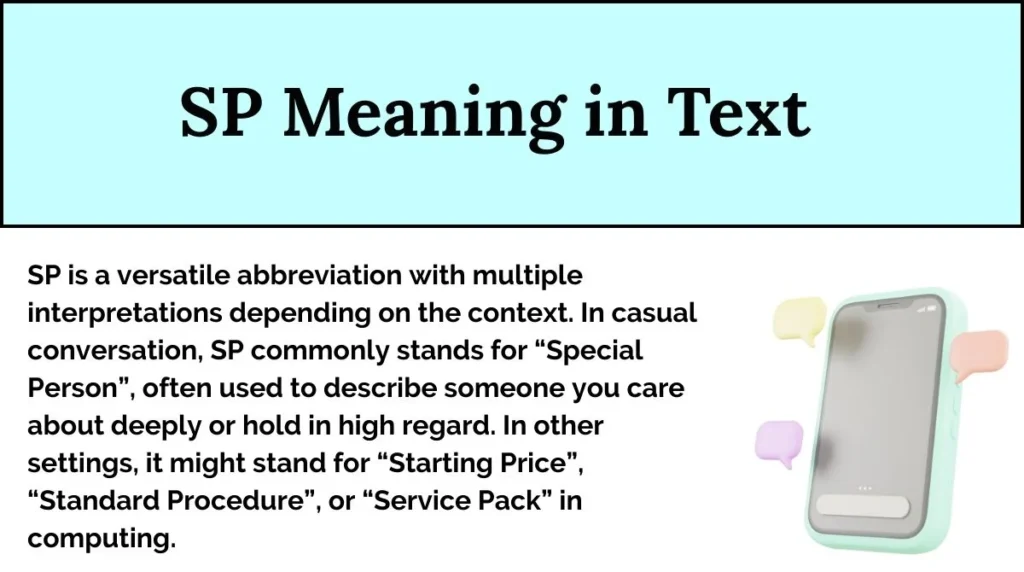 SP Meaning in Text