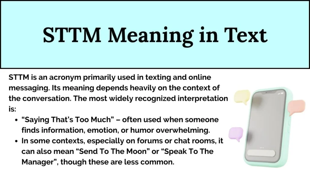 STTM Meaning in Text