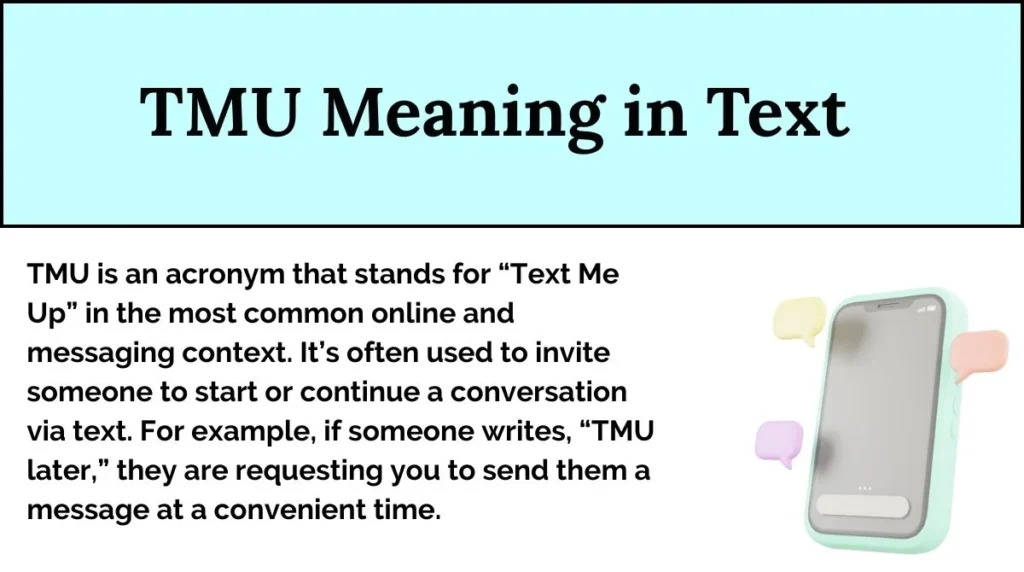 TMU Meaning in Text