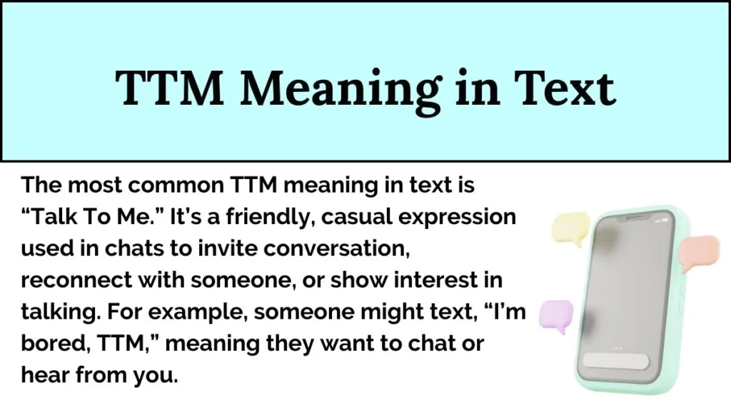 TTM Meaning in Text