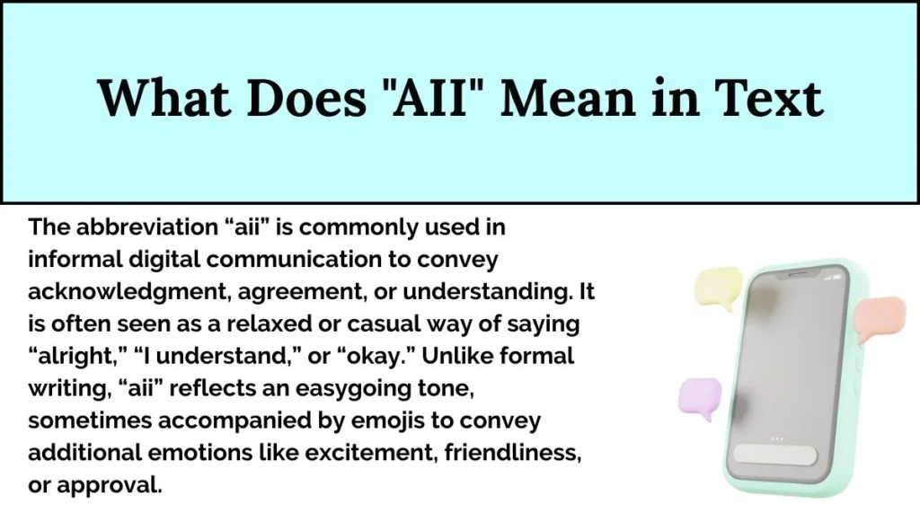 What Does "AII" Mean in Text