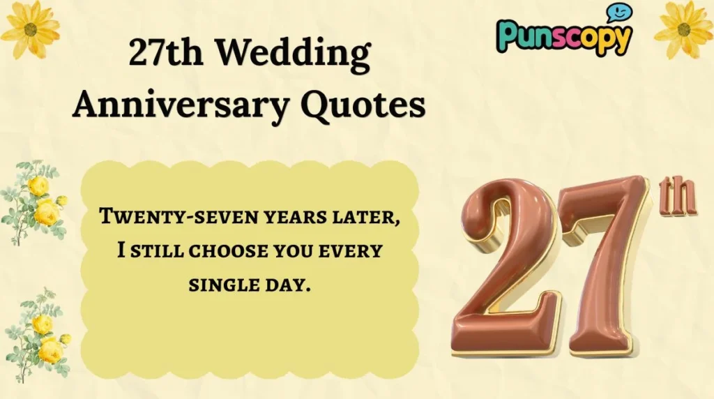 27th Wedding Anniversary Quotes