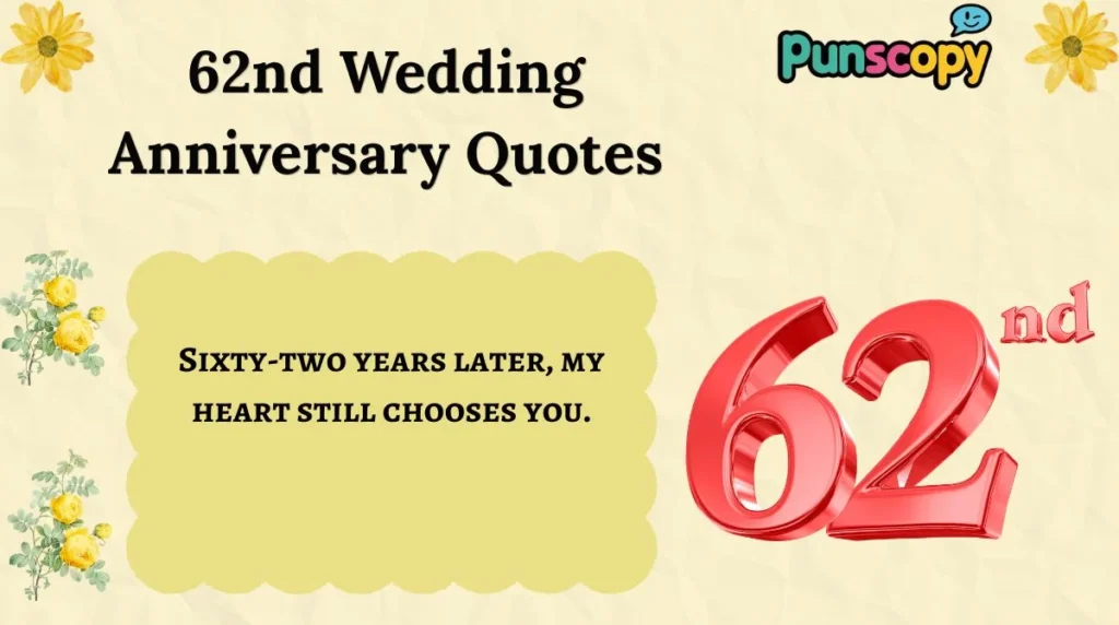 62nd Wedding Anniversary Quotes