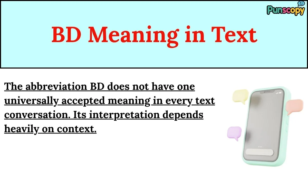 BD Meaning in Text