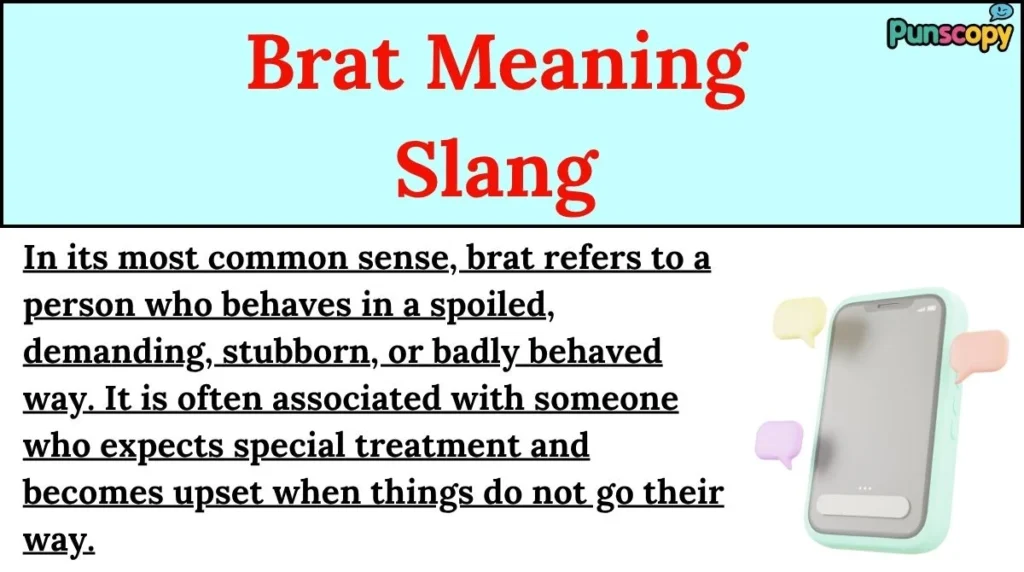 Brat Meaning Slang