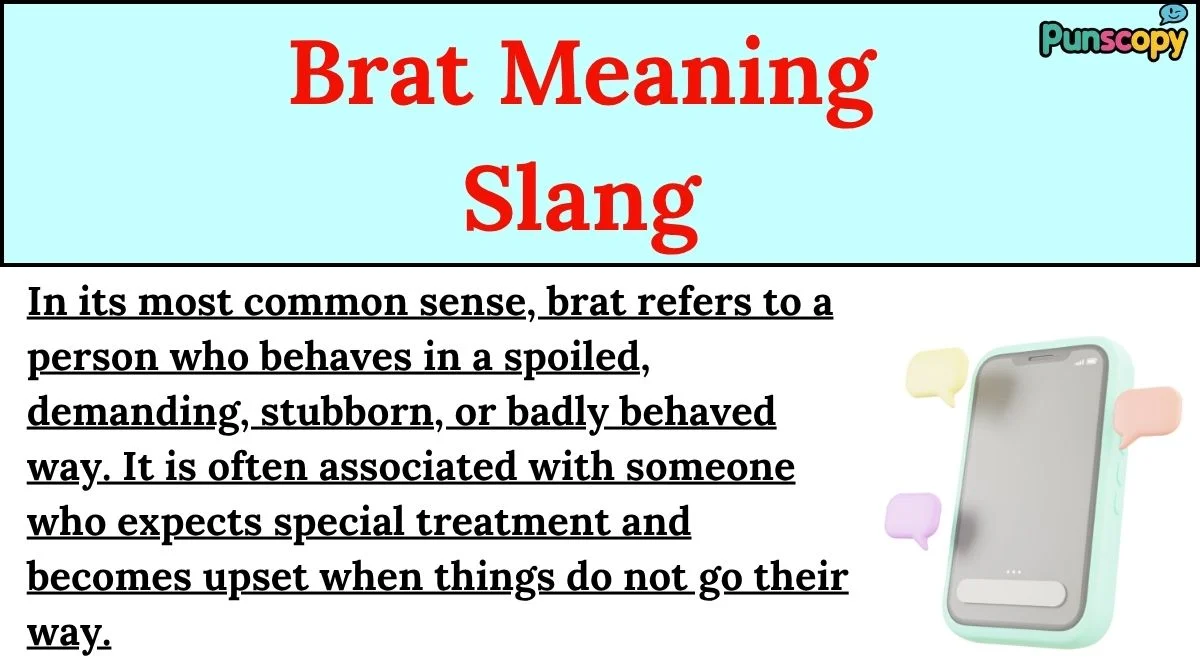 Brat Meaning Slang