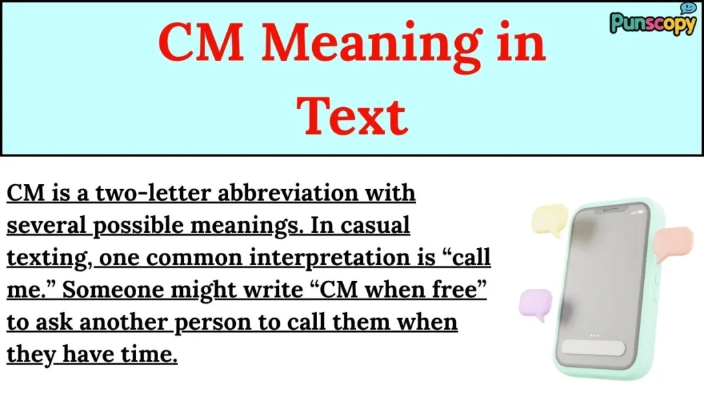 CM Meaning in Text