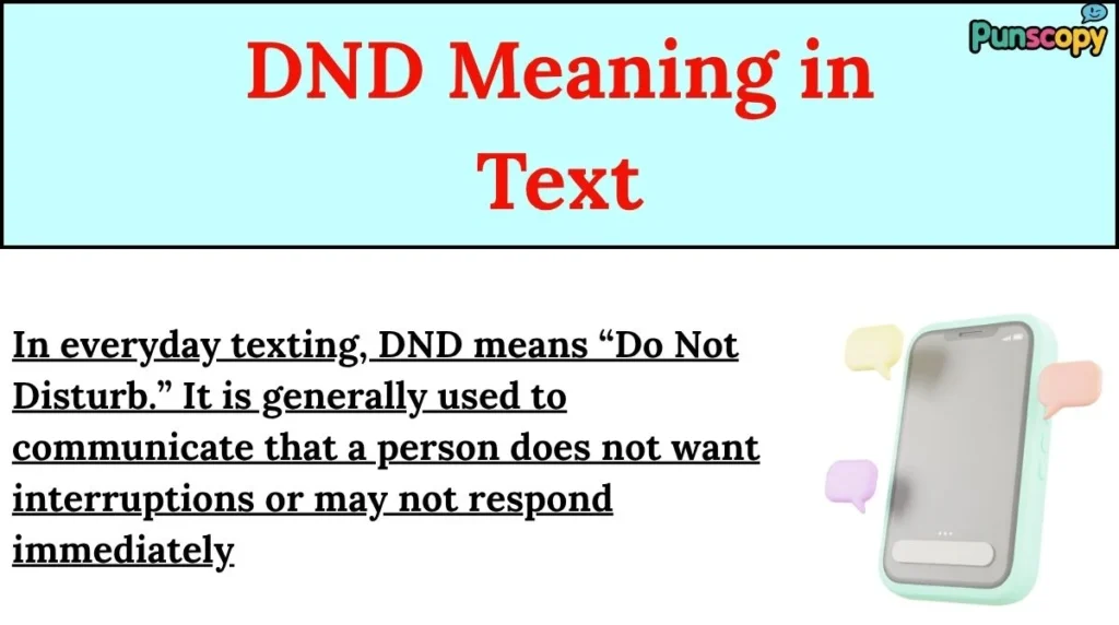 DND Meaning in Text