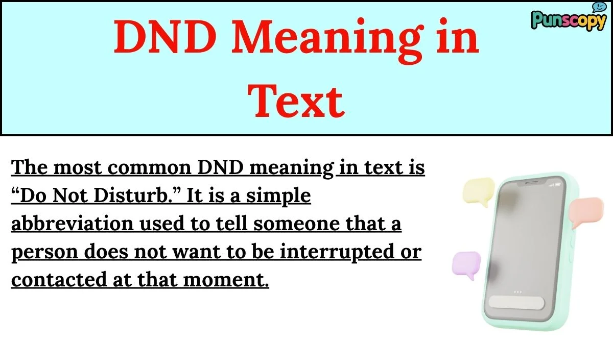 DND Meaning in Text