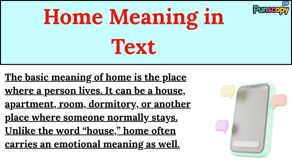 Home Meaning in Text