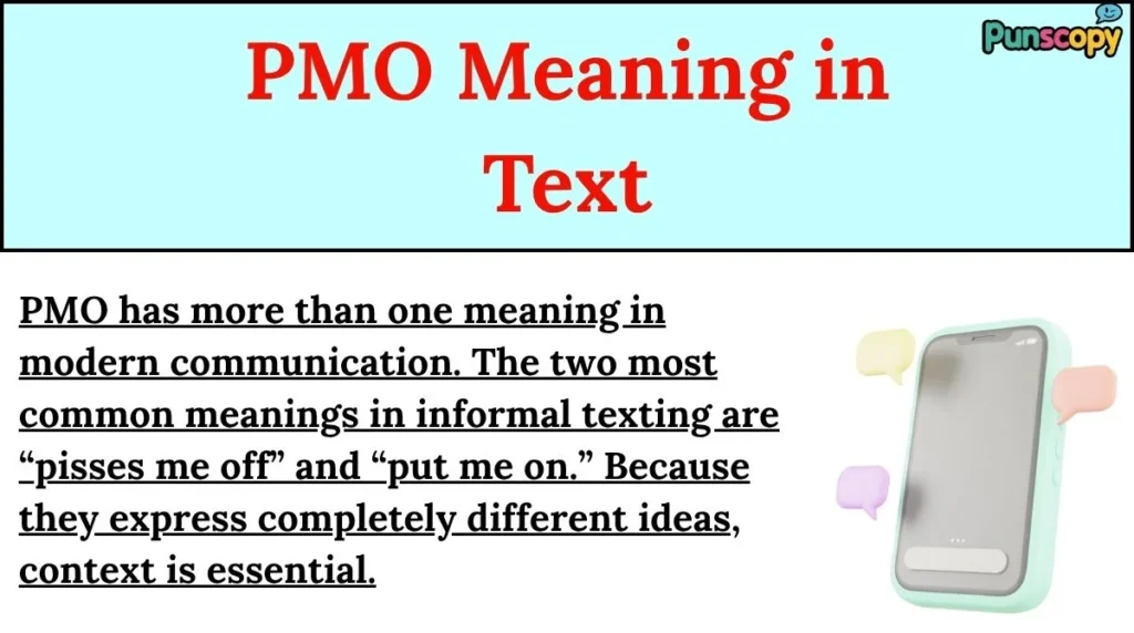 PMO Meaning in Text
