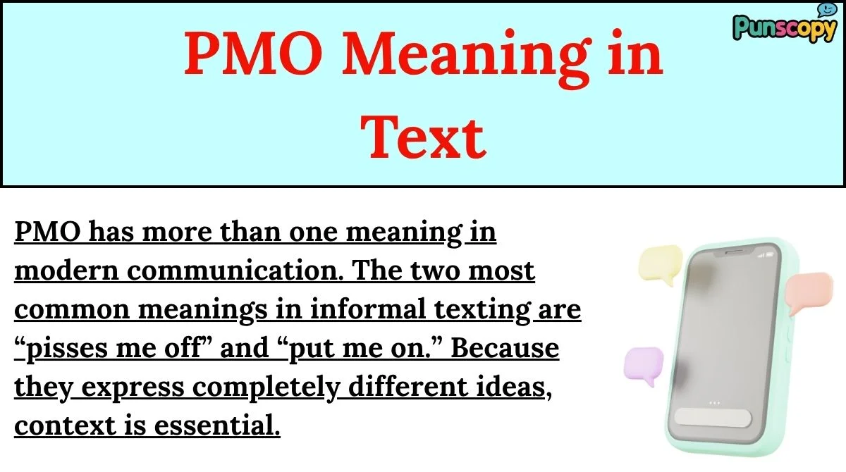 PMO Meaning in Text