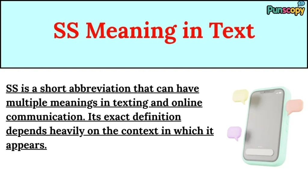 SS Meaning in Text