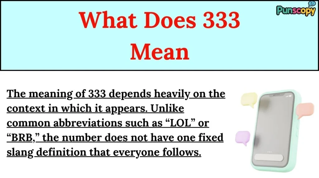 What Does 333 Mean