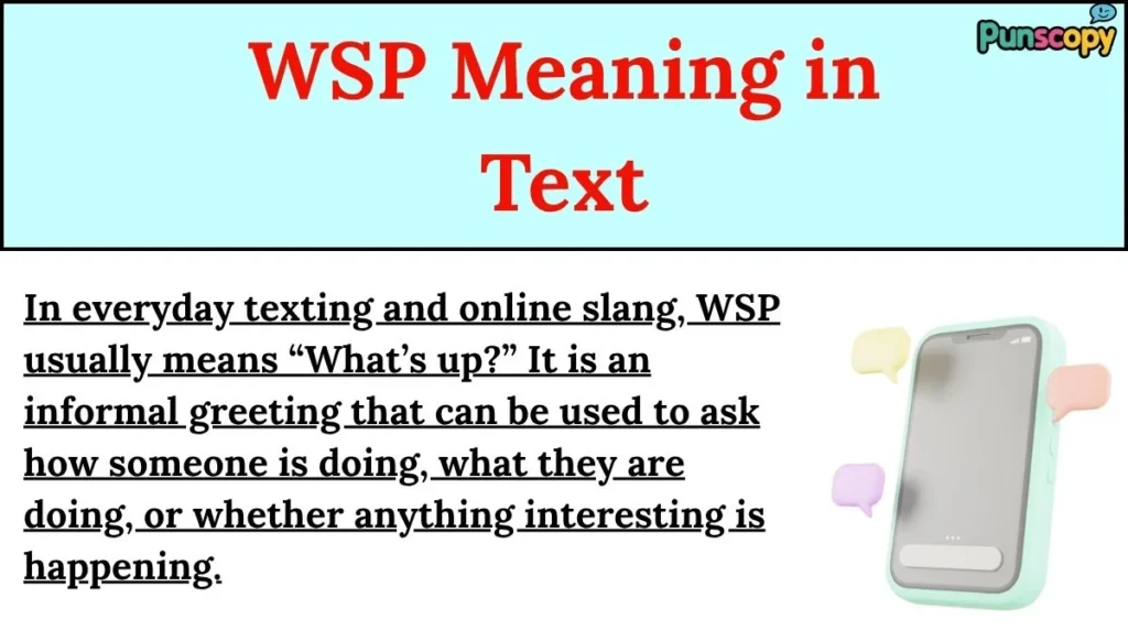 WSP Meaning in Text