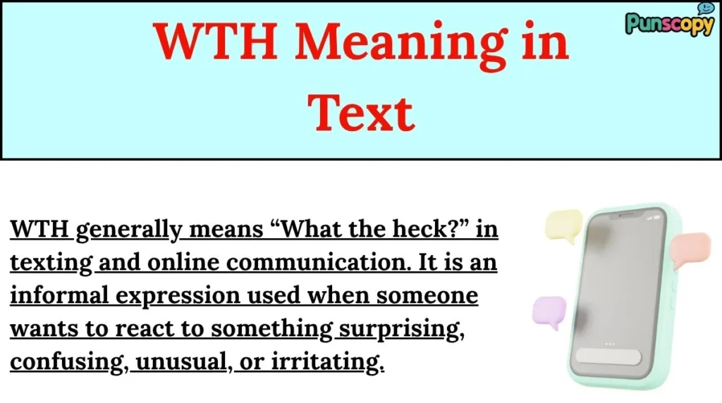 WTH Meaning in Text